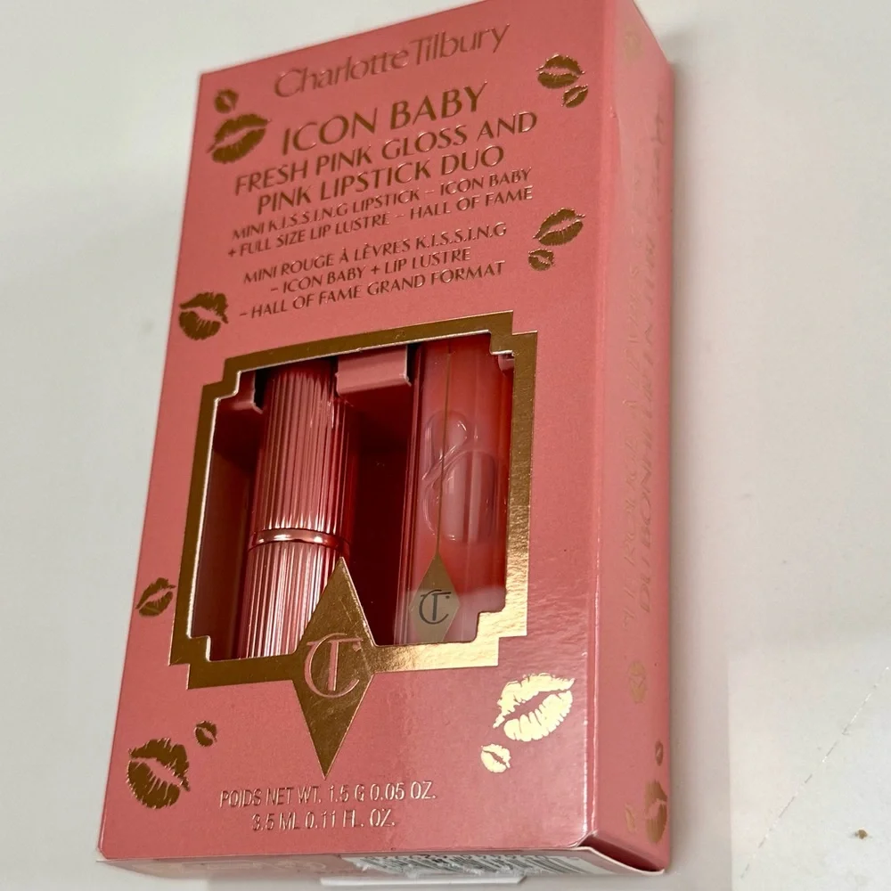 NWT - Charlotte Tilbury Lip Gloss & Lipstick Set